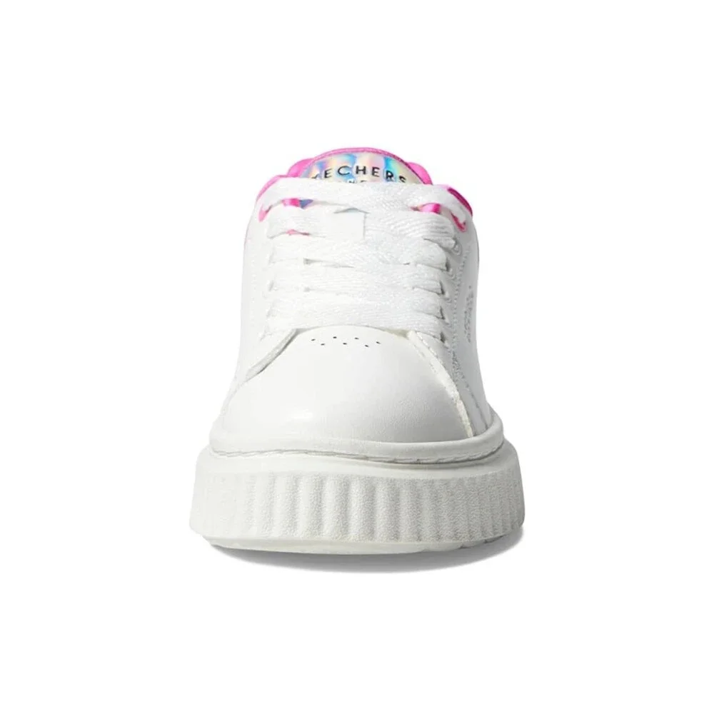 SKECHERS Hi Ridge 310289L-WHP Sneakers Girls US 6 White Comfort Shoes NCZ351